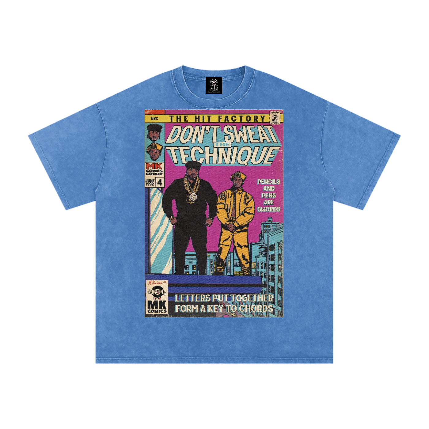 Don't Sweat the Technique - Snow Washed Oversized Cotton T-Shirt