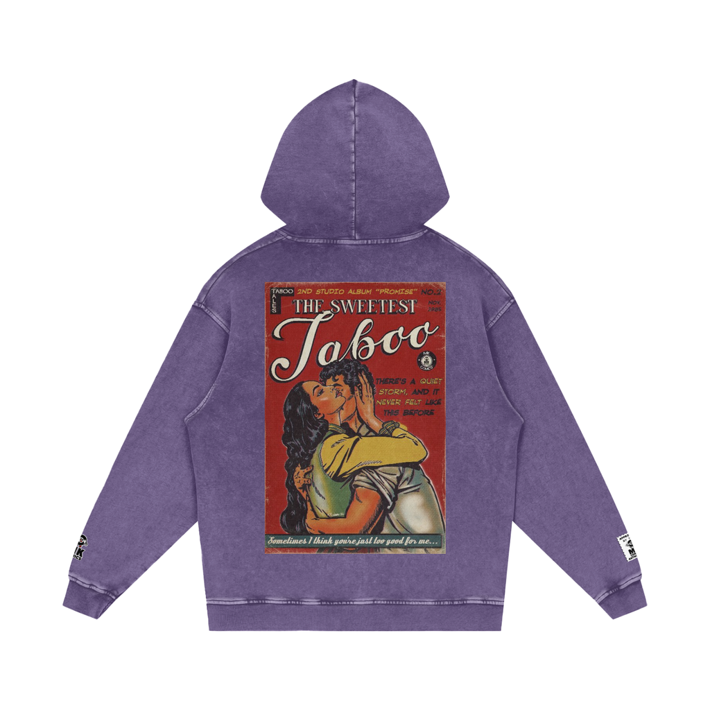The Sweetest Taboo - Snow Washed Loose Cotton Hoodie