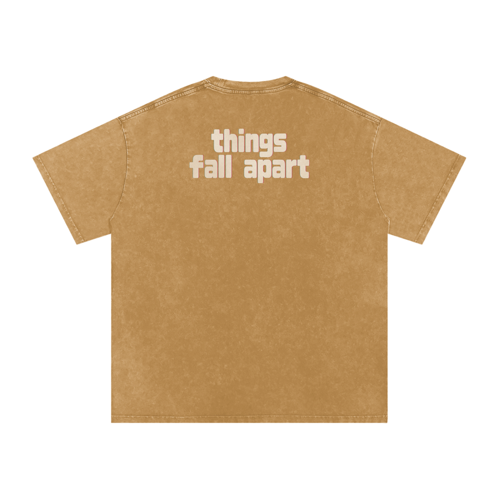 Things Fall Apart - Snow Washed Oversized Cotton T-Shirt