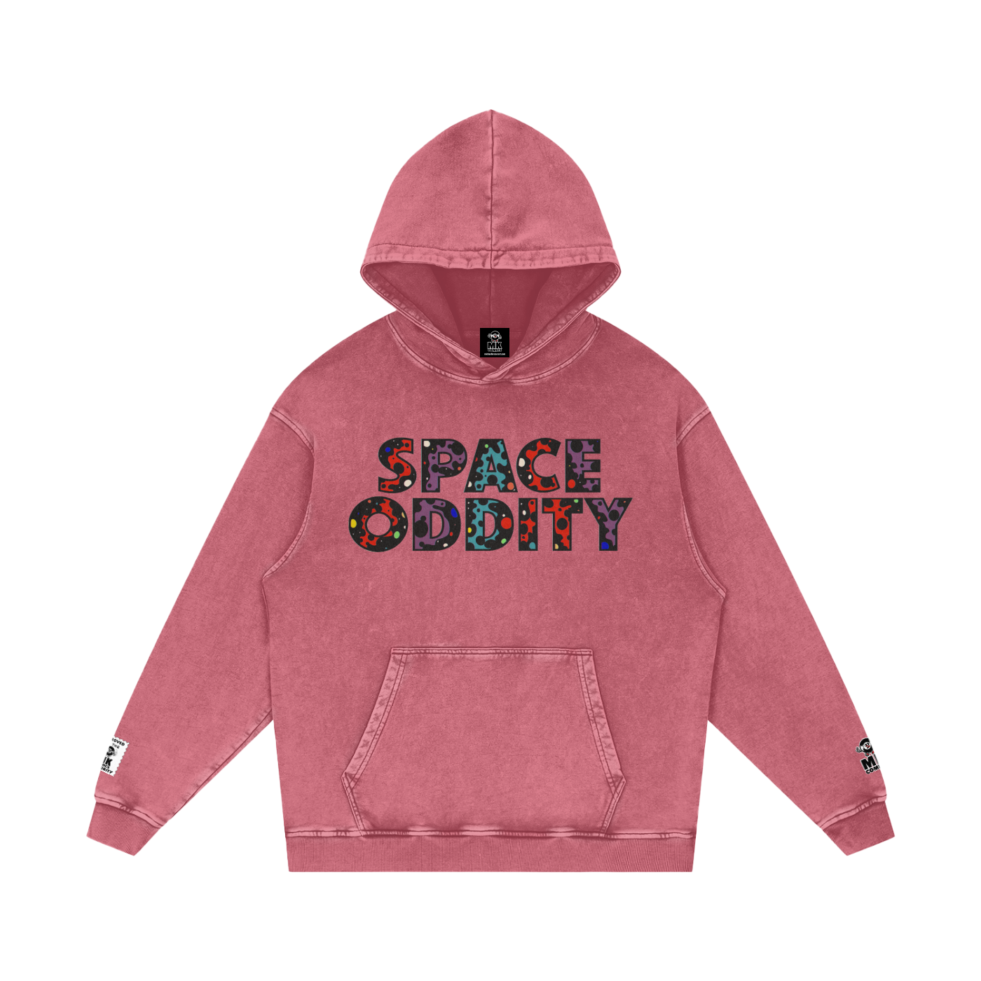 Space Oddity - Snow Washed Loose Cotton Hoodie