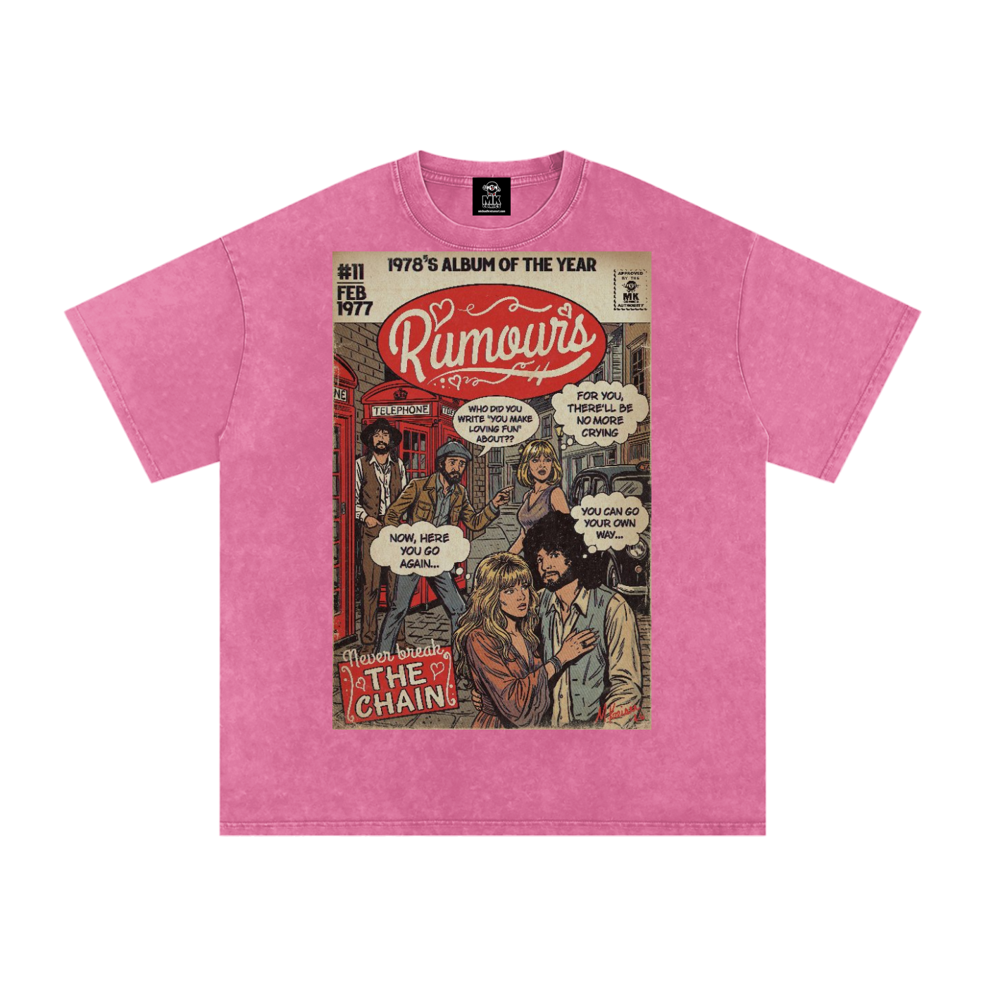 Rumours - Snow Washed Oversized Cotton T-Shirt