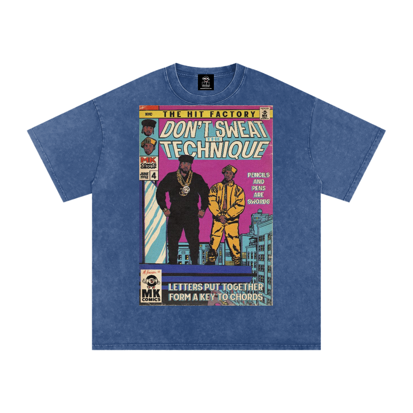 Don't Sweat the Technique - Snow Washed Oversized Cotton T-Shirt