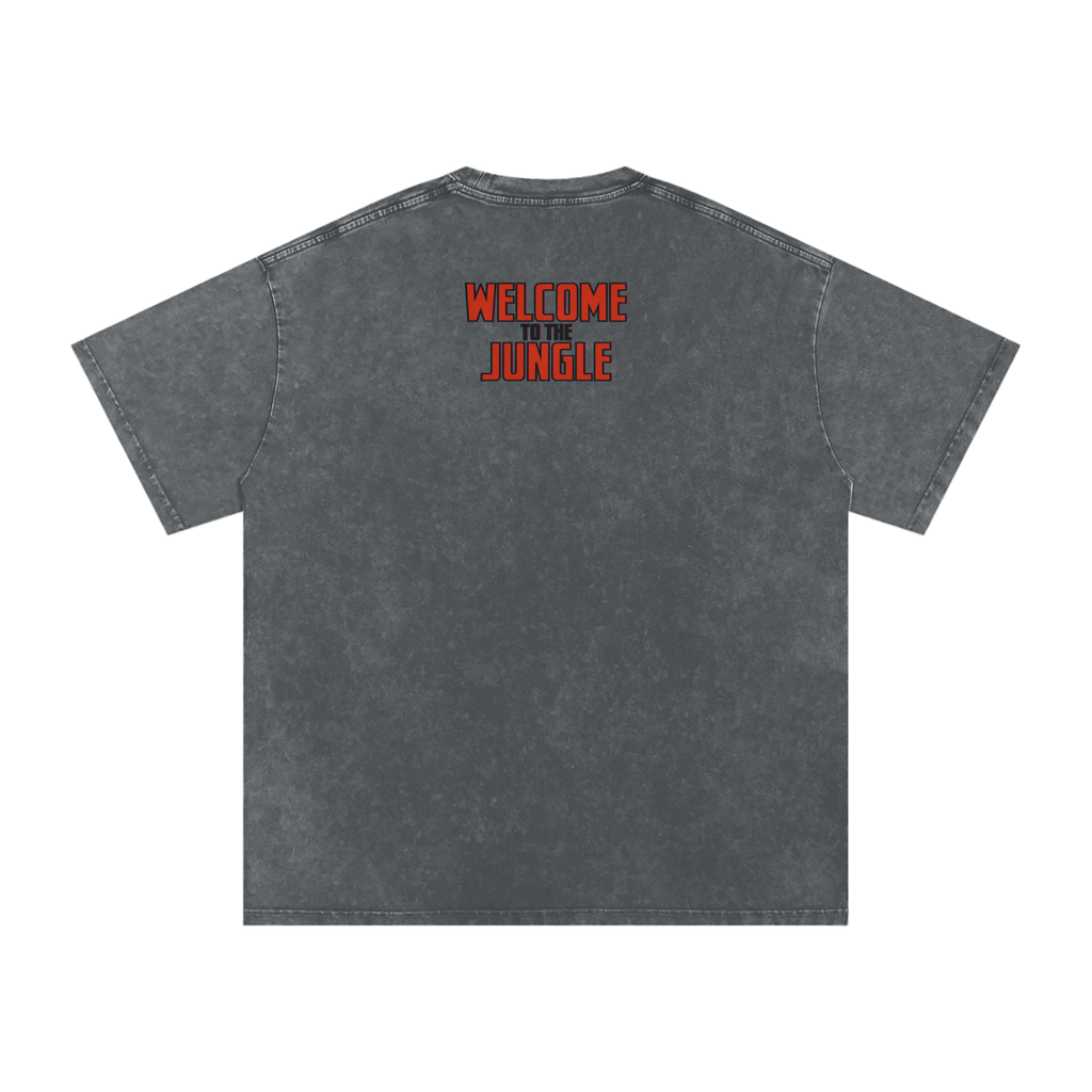 Welcome to the Jungle - Snow Washed Oversized Cotton T-Shirt