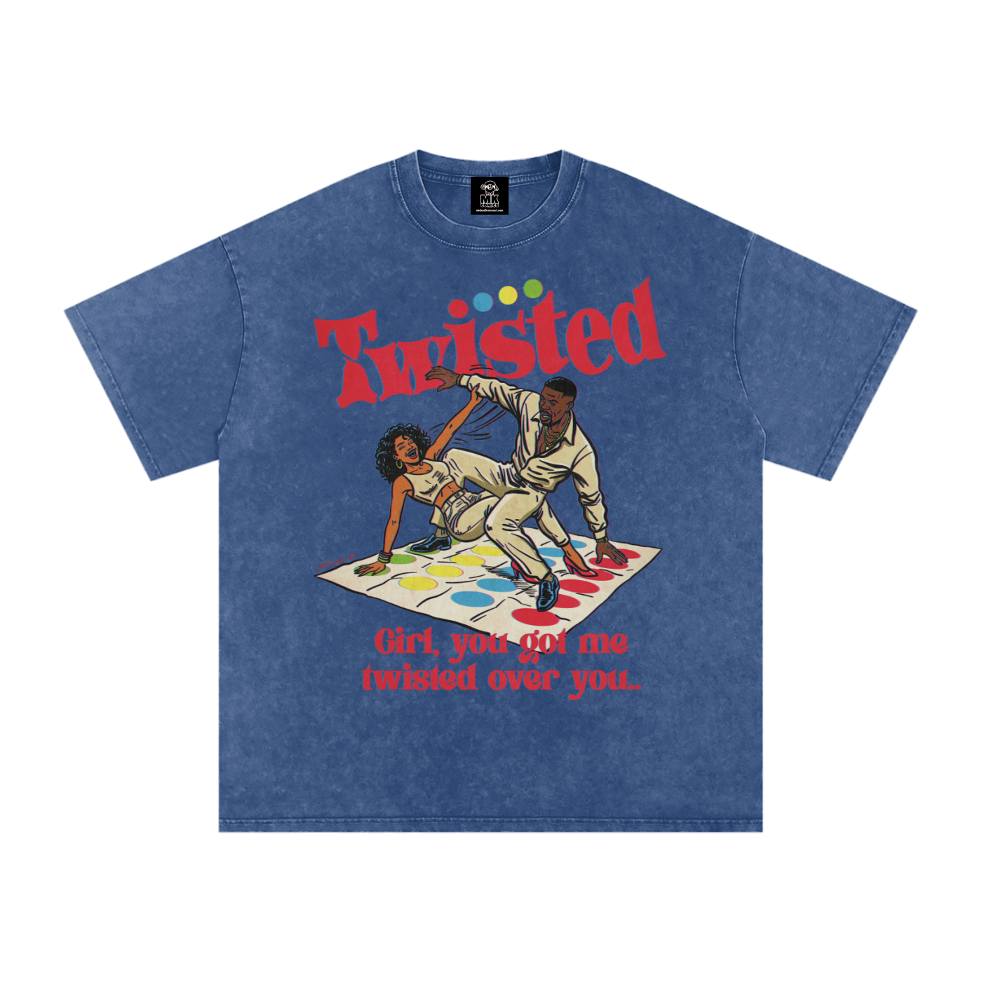 Twisted - Snow Washed Oversized Cotton T-Shirt