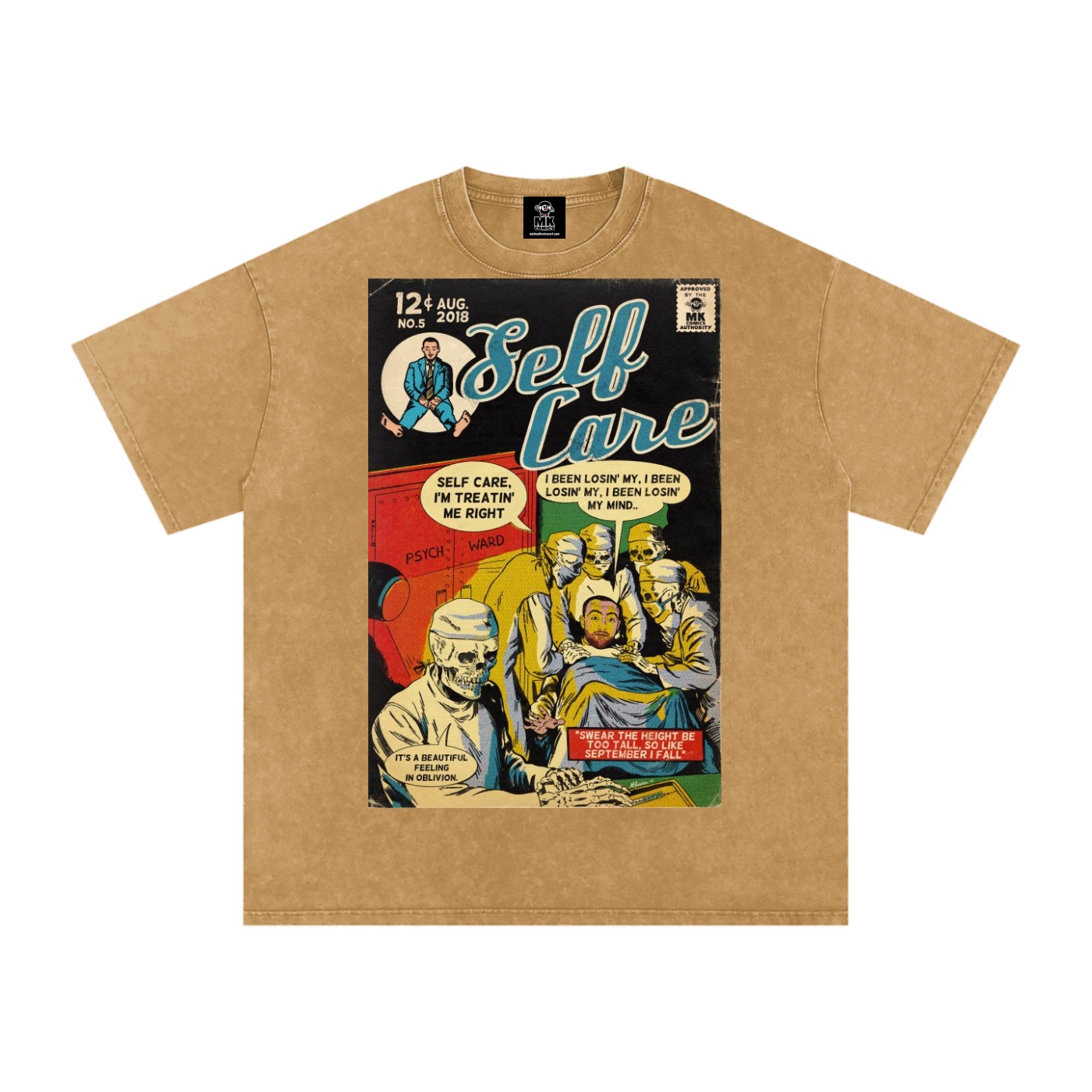 Self Care - Snow Washed Oversized Cotton T-Shirt