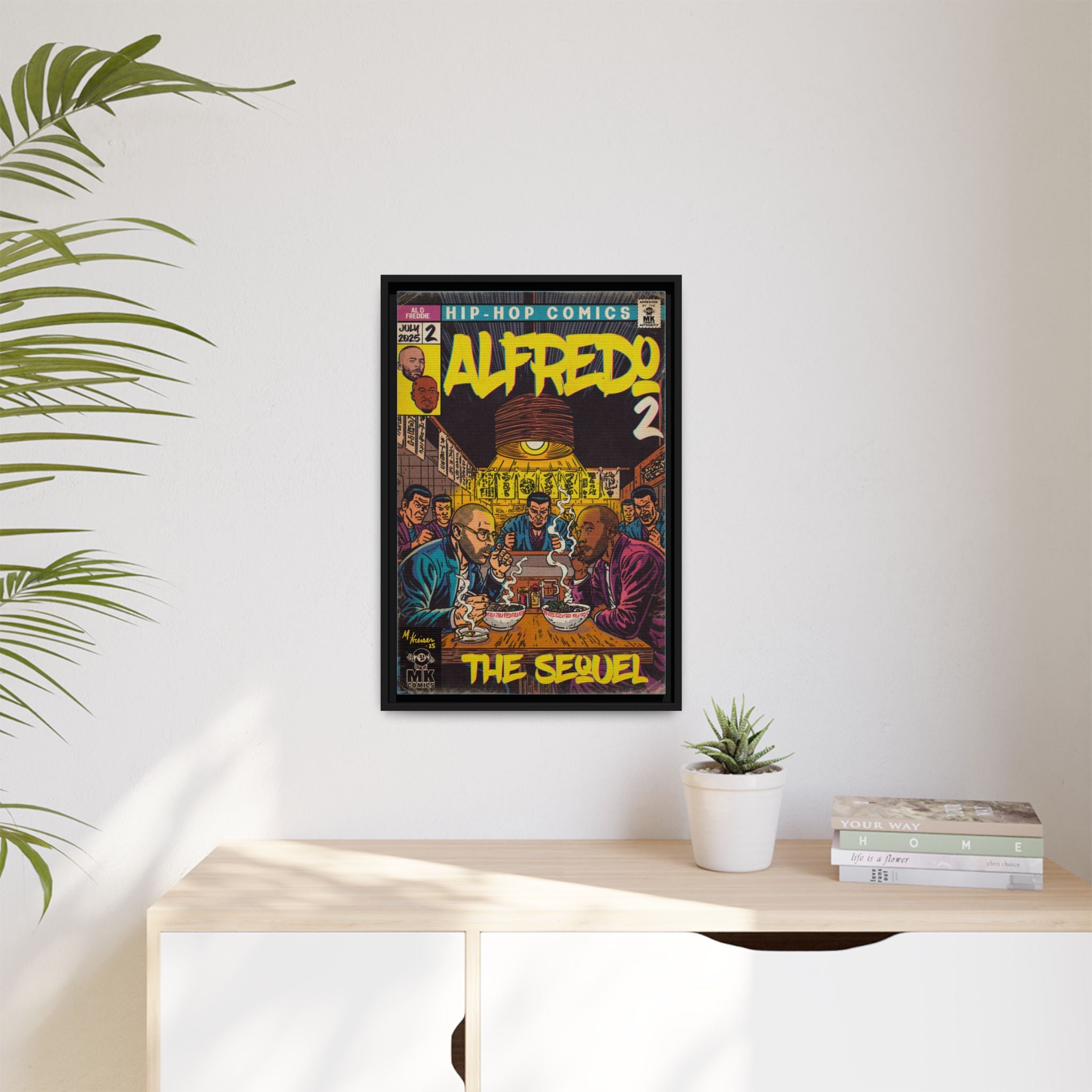 Alfredo 2 - Matte Canvas, Framed (Multi-color)