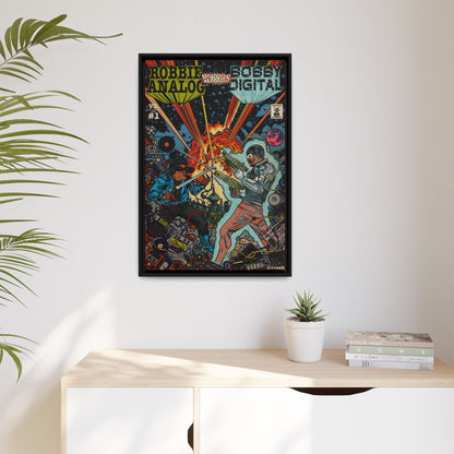 Analog vs. Digital - Matte Canvas, Framed (Multi-color)