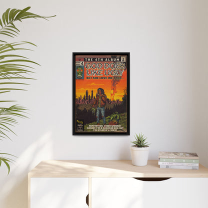 God Does Like Ugly - Matte Canvas, Framed (Multi-color)