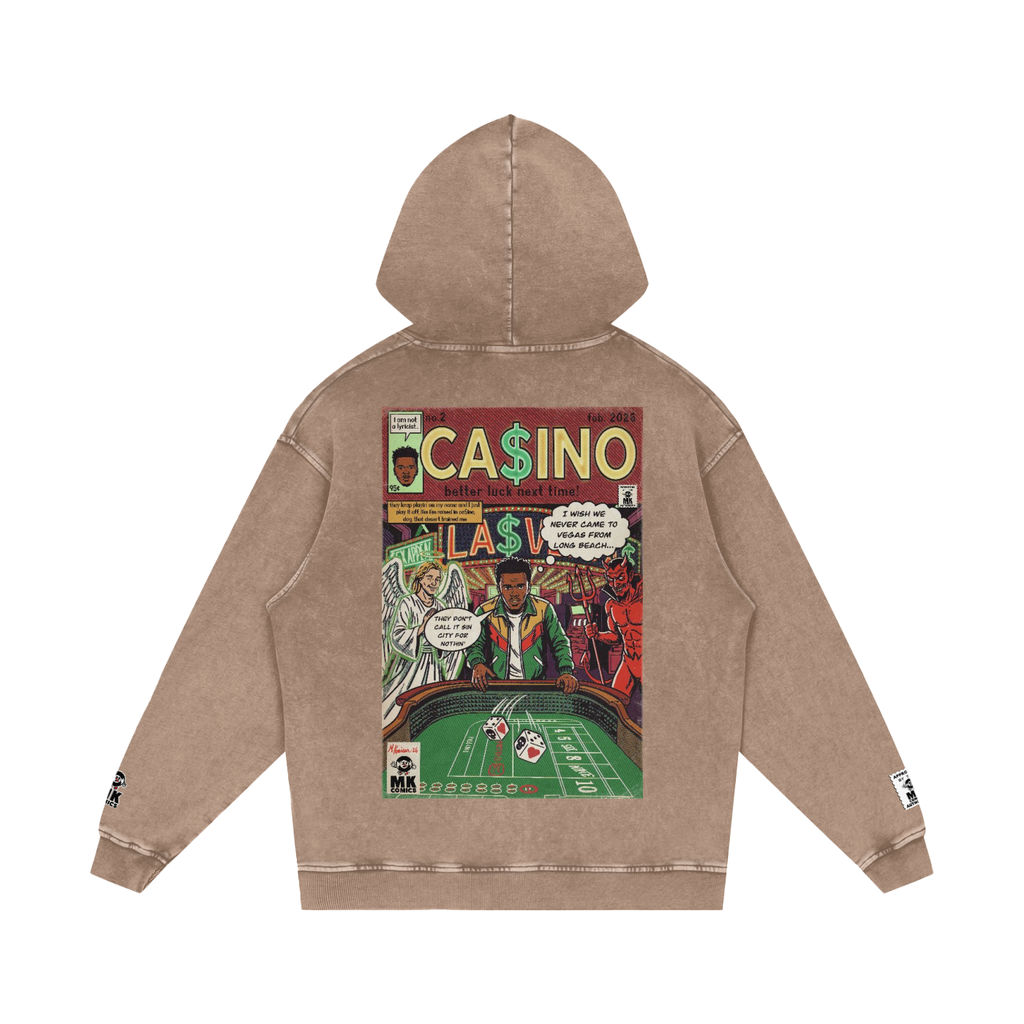 Casino - Snow Washed Loose Cotton Hoodie