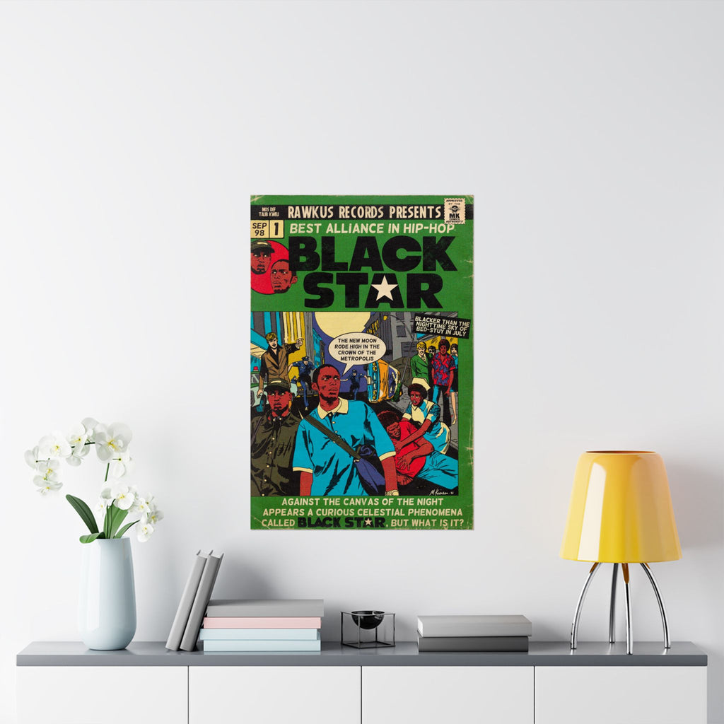 Black Star - Comic Book Art - Vertical Matte Poster