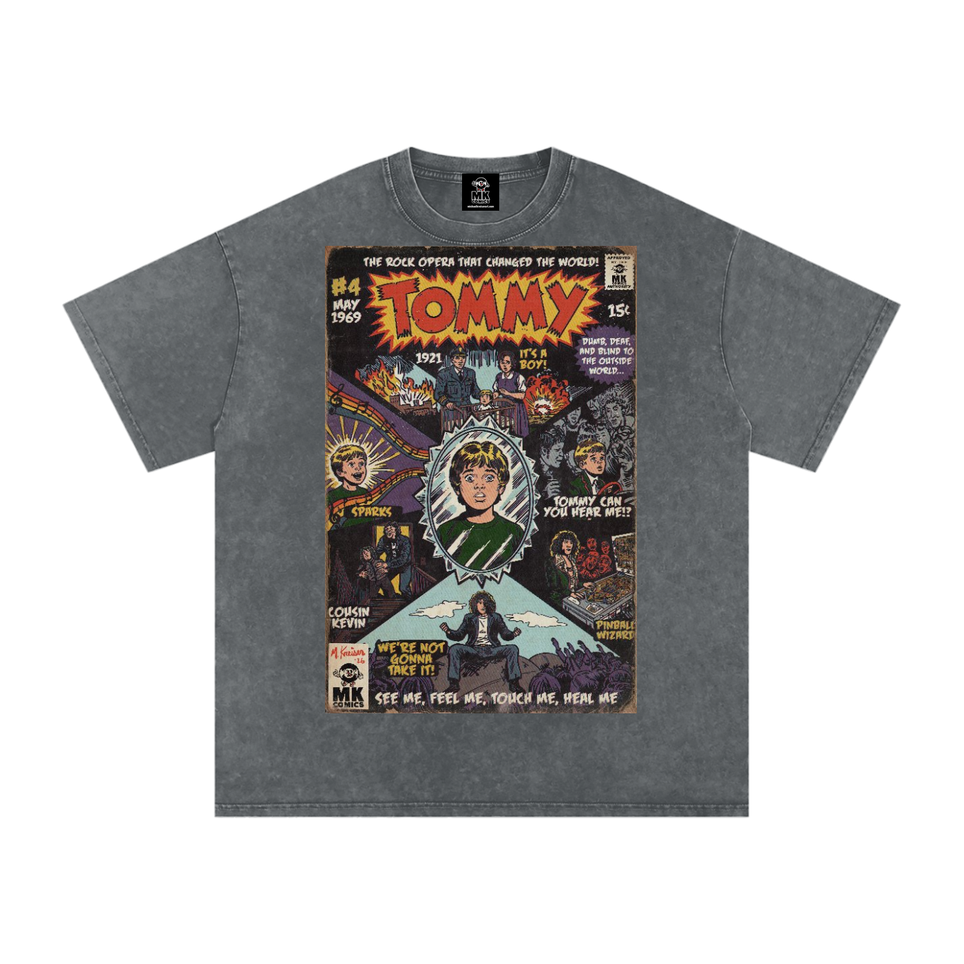 Tommy - Snow Washed Oversized Cotton T-Shirt