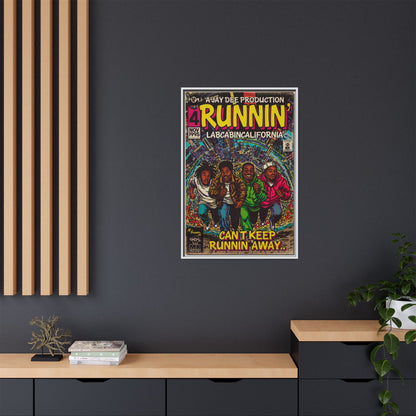 Runnin' - Matte Canvas, Framed (Multi-color)