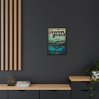 Swim Good - Matte Canvas, Framed (Multi-color)
