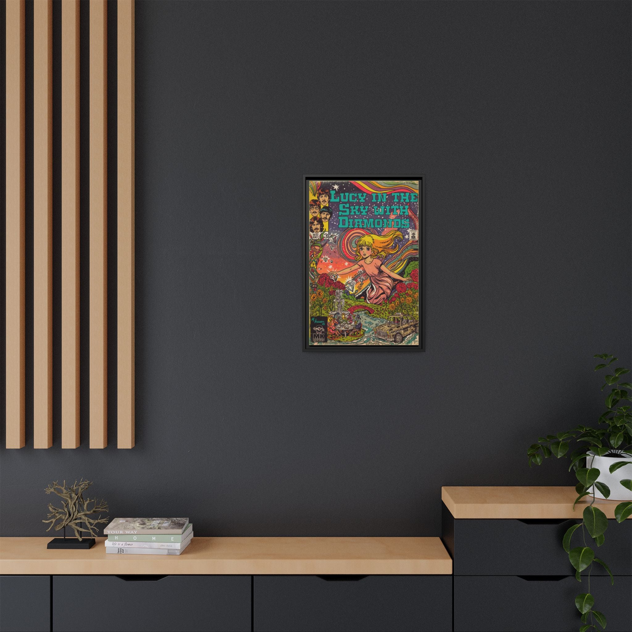Lucy in the Sky with Diamonds - Matte Canvas, Framed (Multi-color)