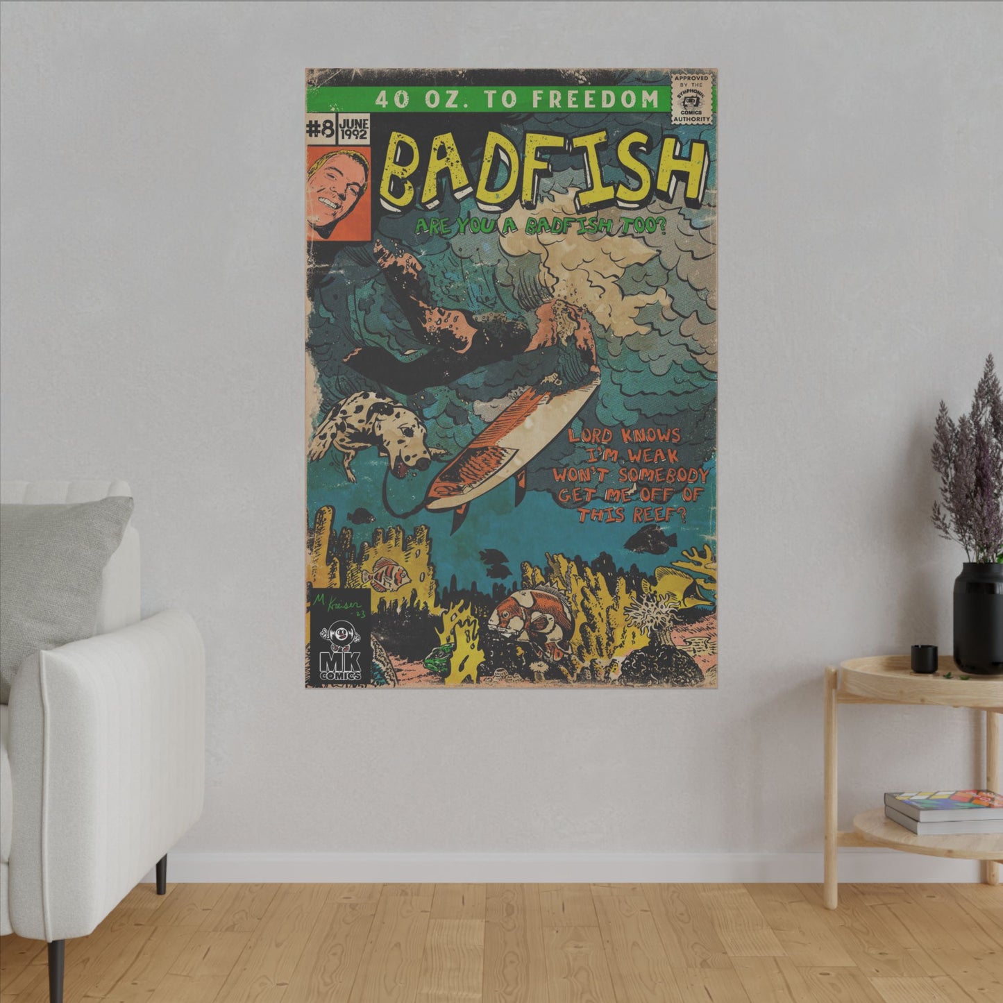 Badfish - Matte Canvas, Stretched, 0.75"