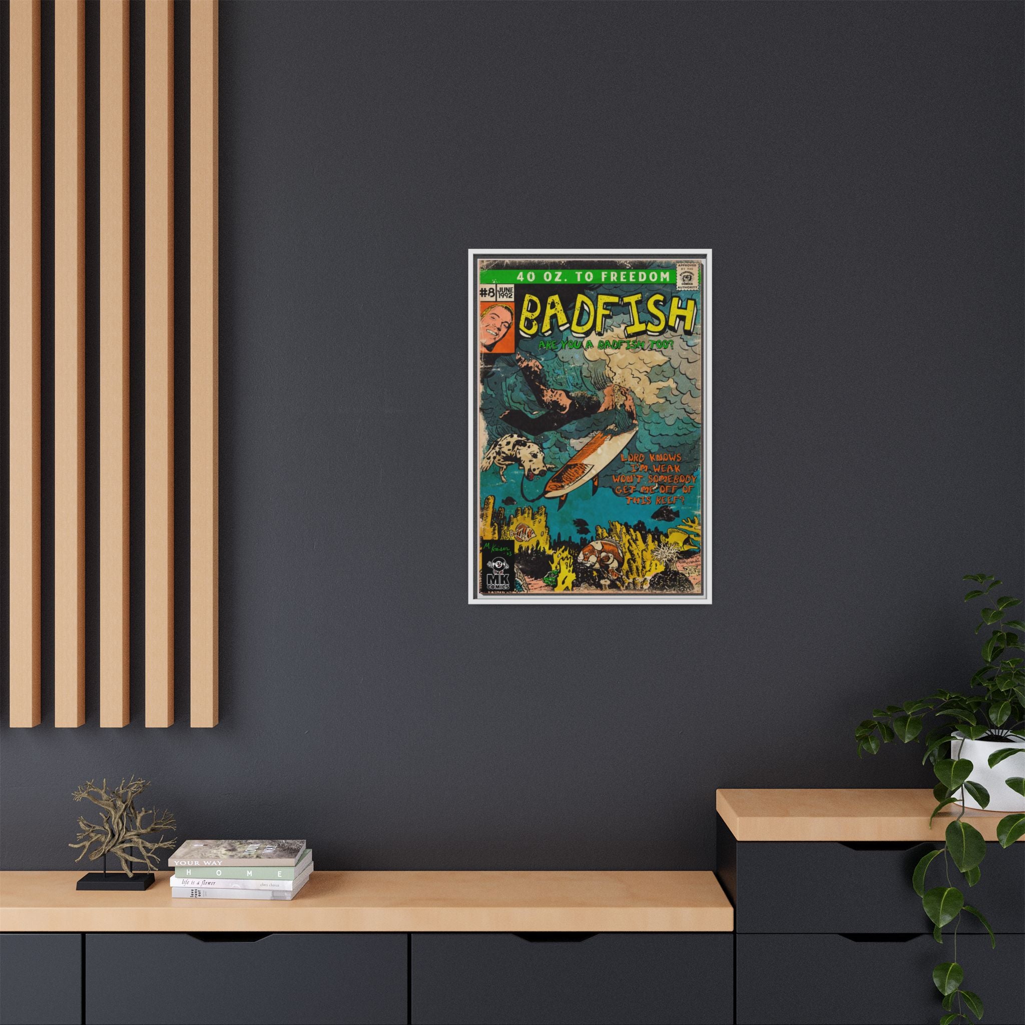 Badfish - Matte Canvas, Framed (Multi-color)