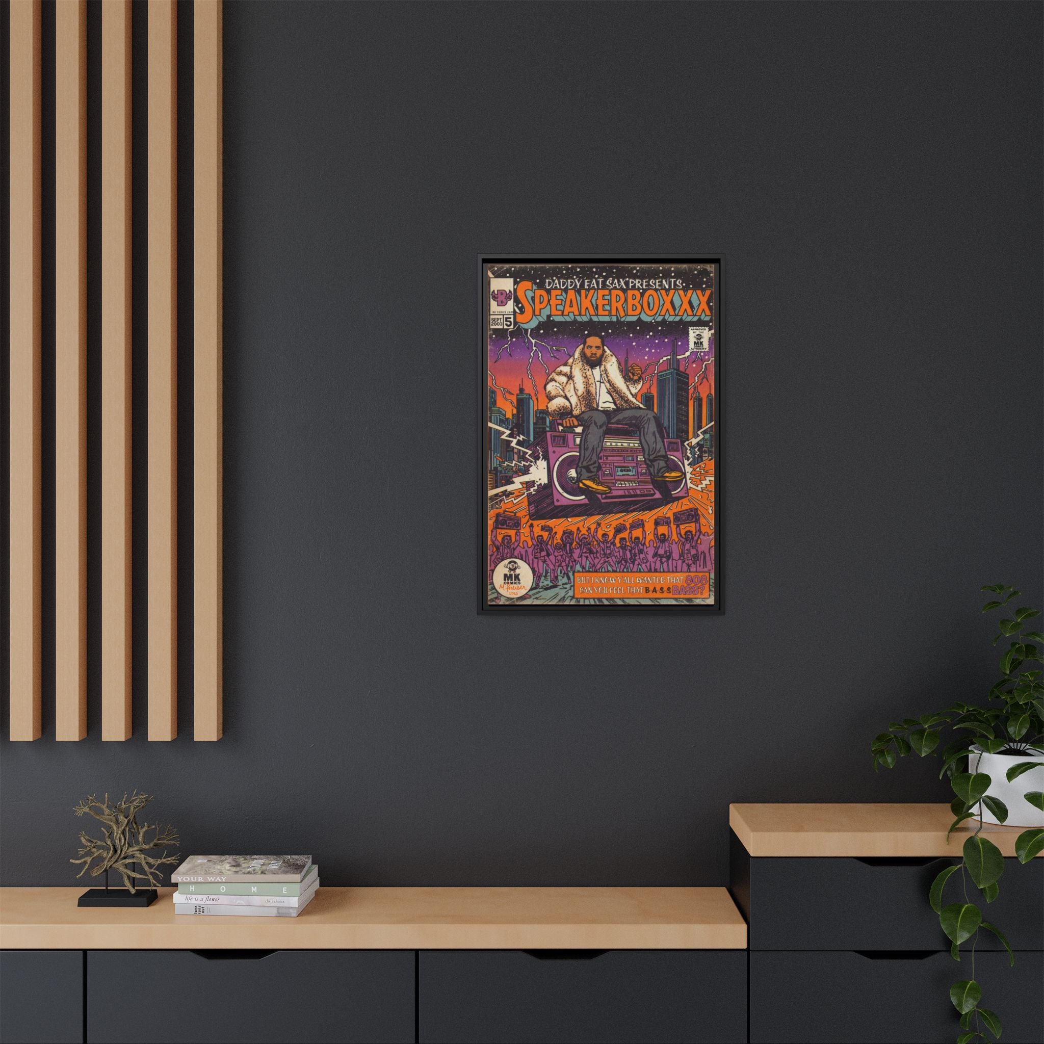 Speaker Boxxx - Matte Canvas, Framed (Multi-color)