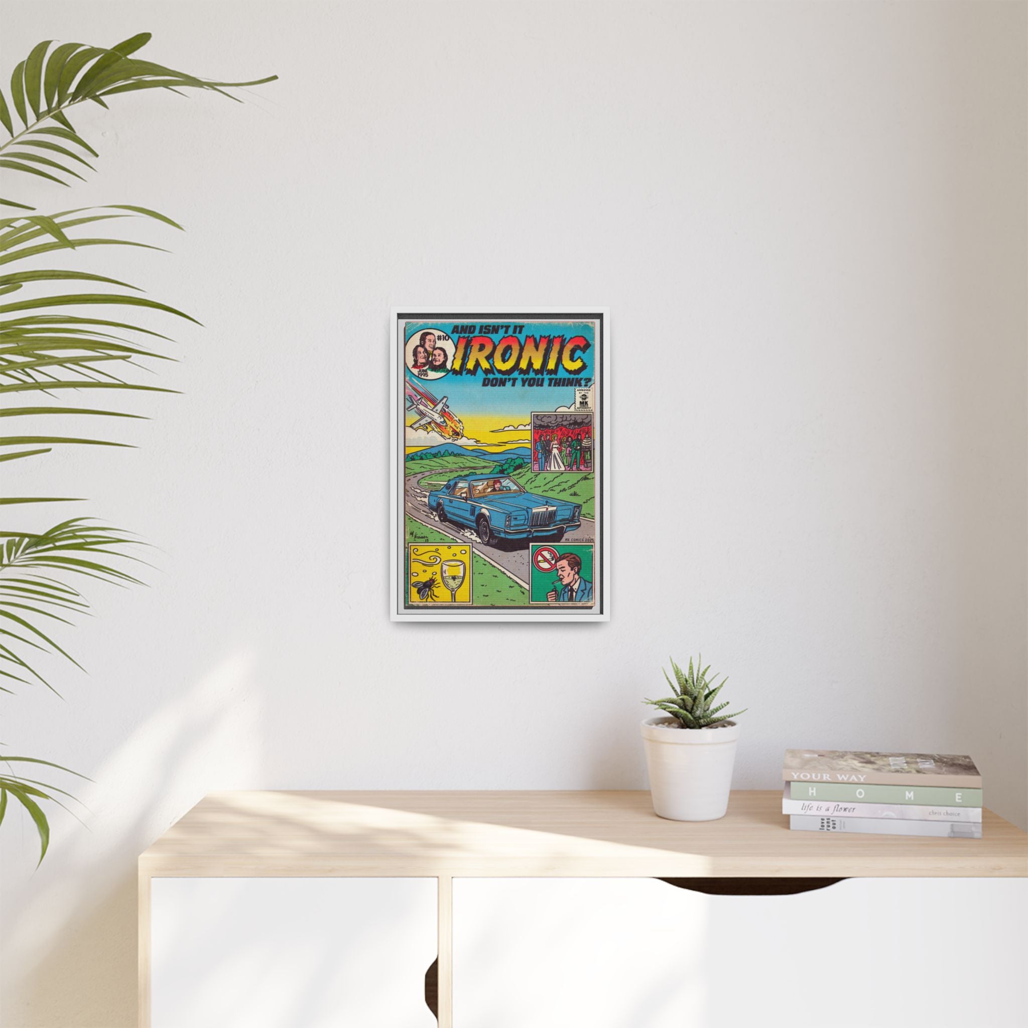 Ironic - Matte Canvas, Framed (Multi-color)