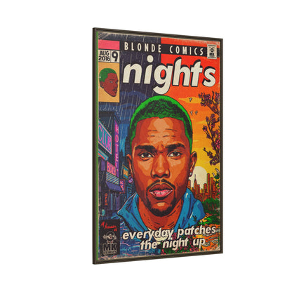 Frank Ocean -Nights - Matte Canvas, Framed (Multi-color)