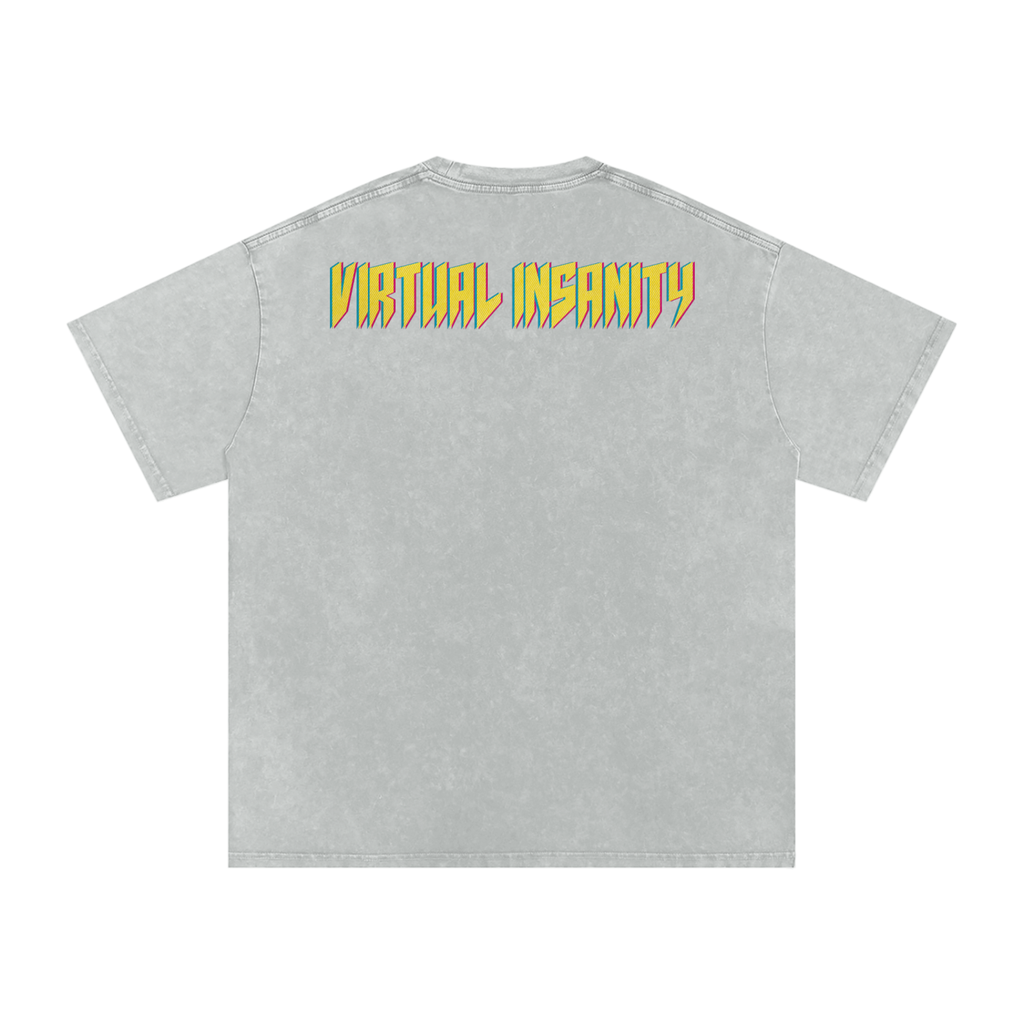 Virtual Insanity - Snow Washed Oversized Cotton T-Shirt