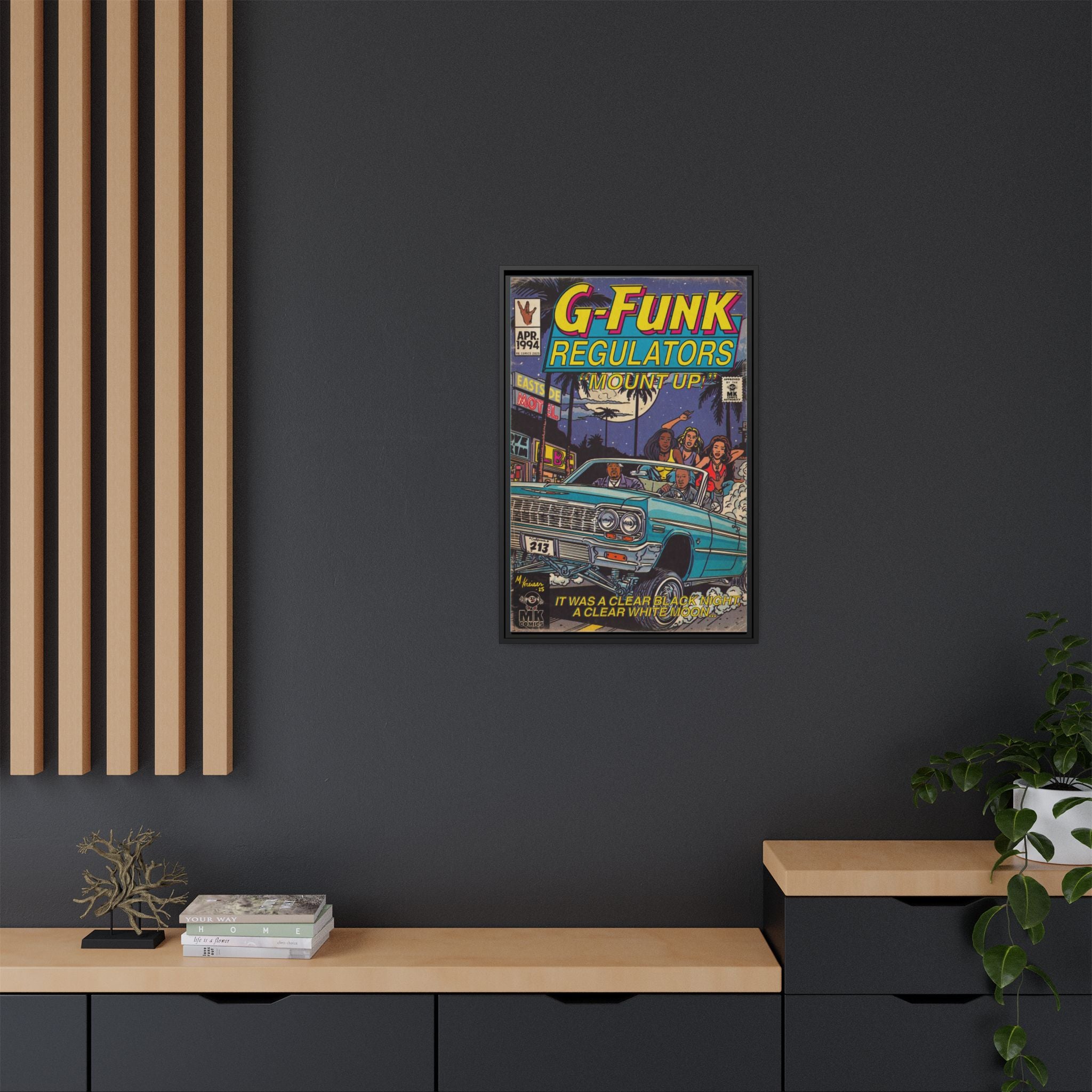 Regulate - Matte Canvas, Framed (Multi-color)