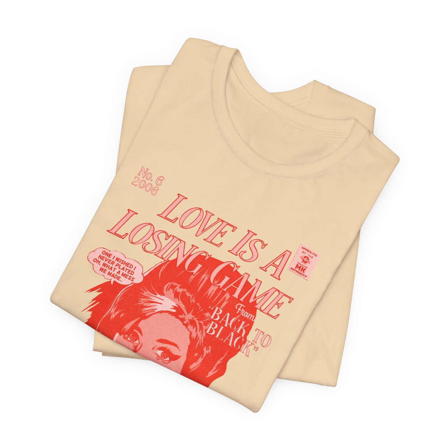 Amy Winehouse - Love is a Losing Game - RED VARIANT - Unisex Jersey Short Sleeve Tee