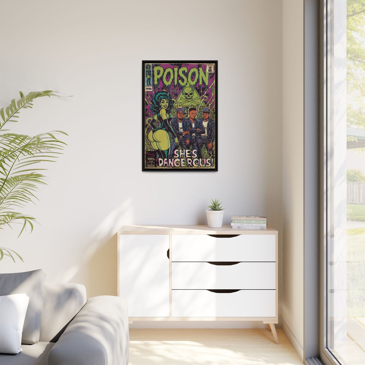 Poison - Matte Canvas, Framed (Multi-color)