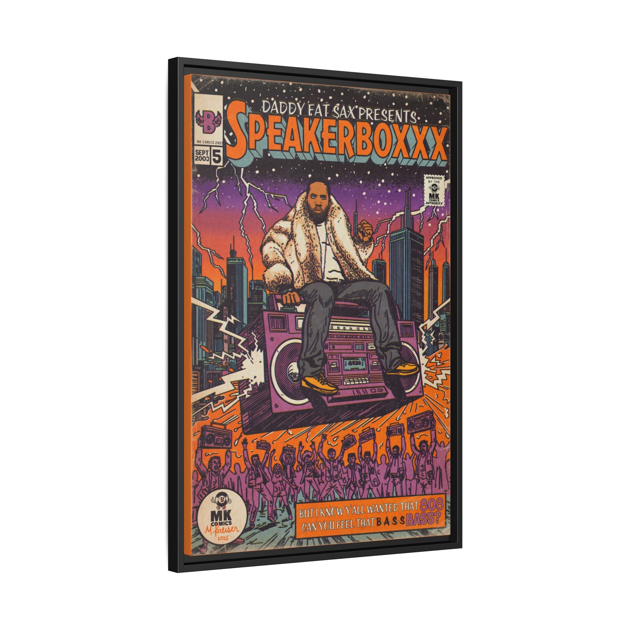 Speaker Boxxx - Matte Canvas, Framed (Multi-color)