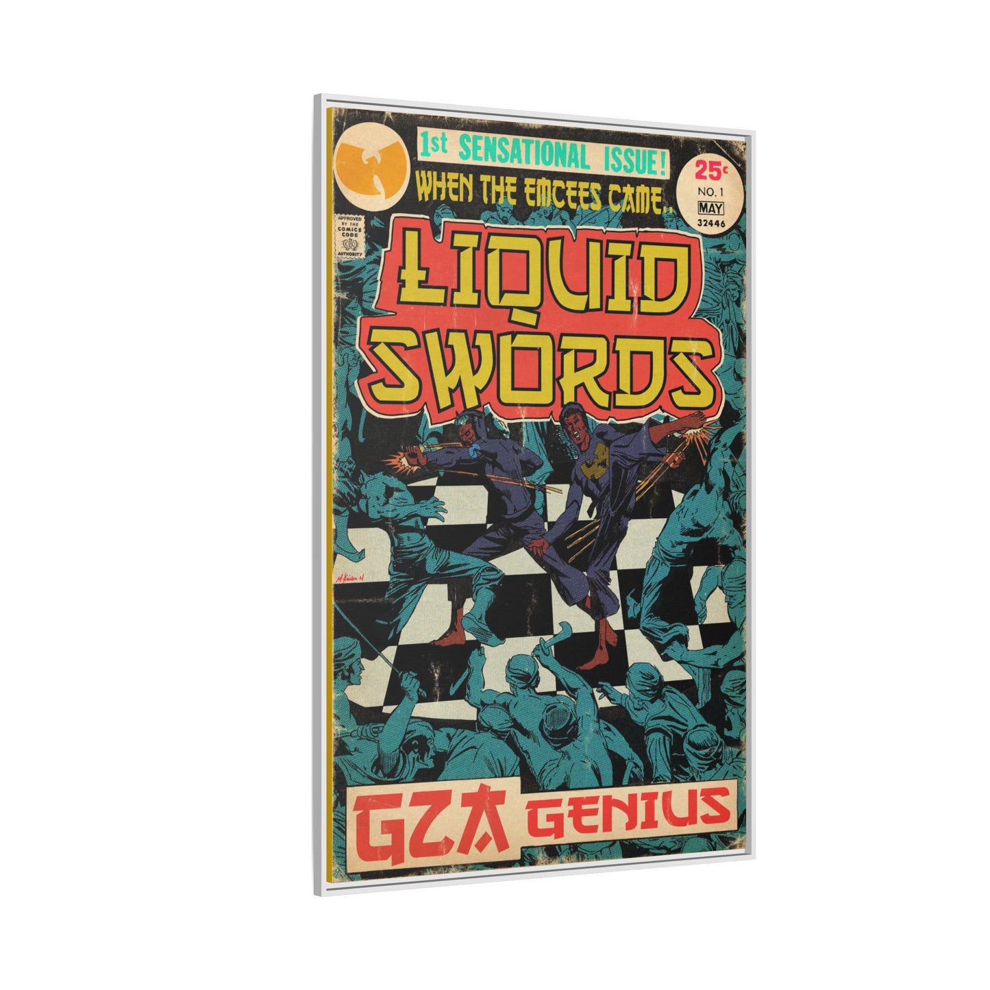 GZA/Genius - Liquid Swords - Gallery Canvas Wraps, Vertical Frame