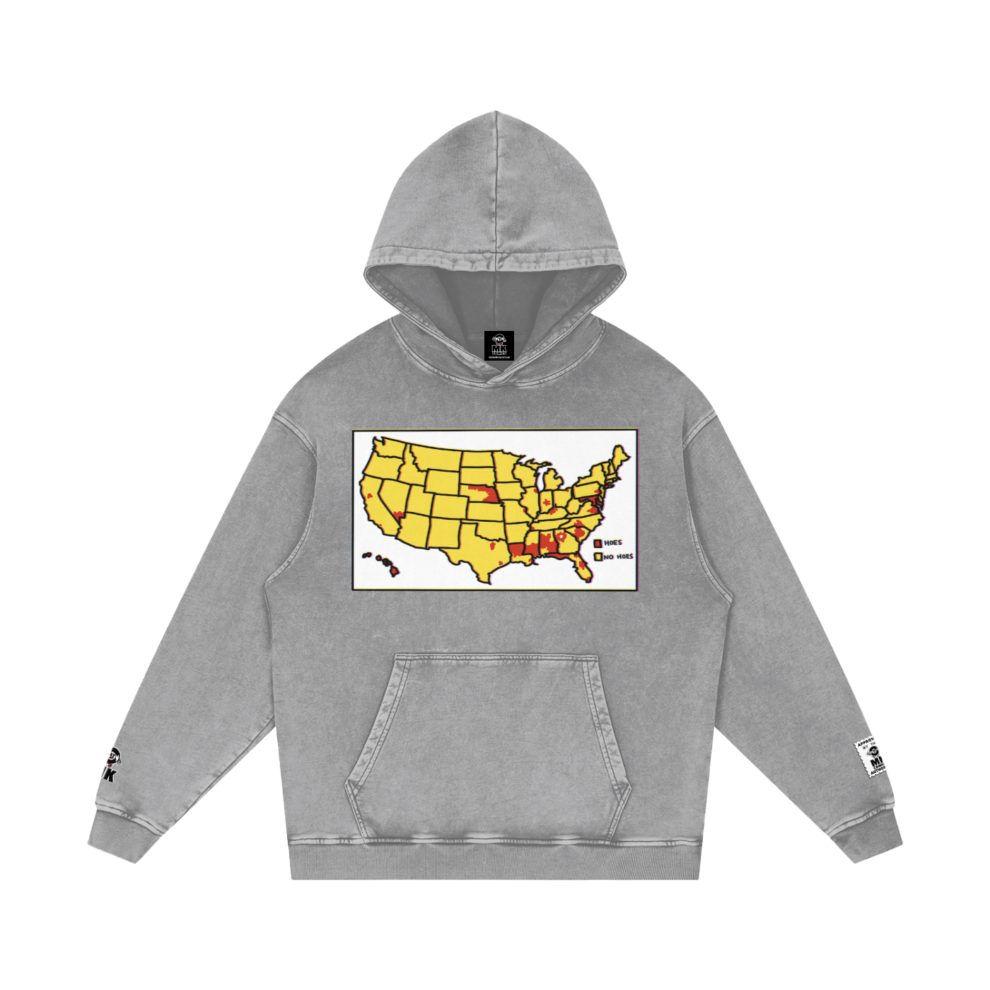 Word of Mouf - Snow Washed Loose Cotton Hoodie