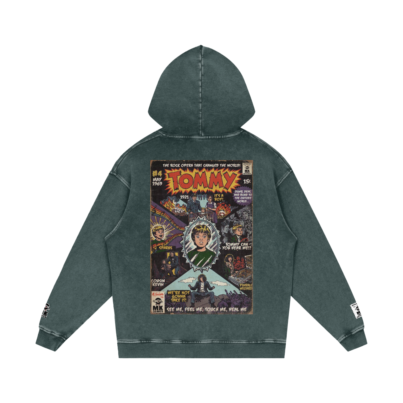 Tommy - Snow Washed Loose Cotton Hoodie