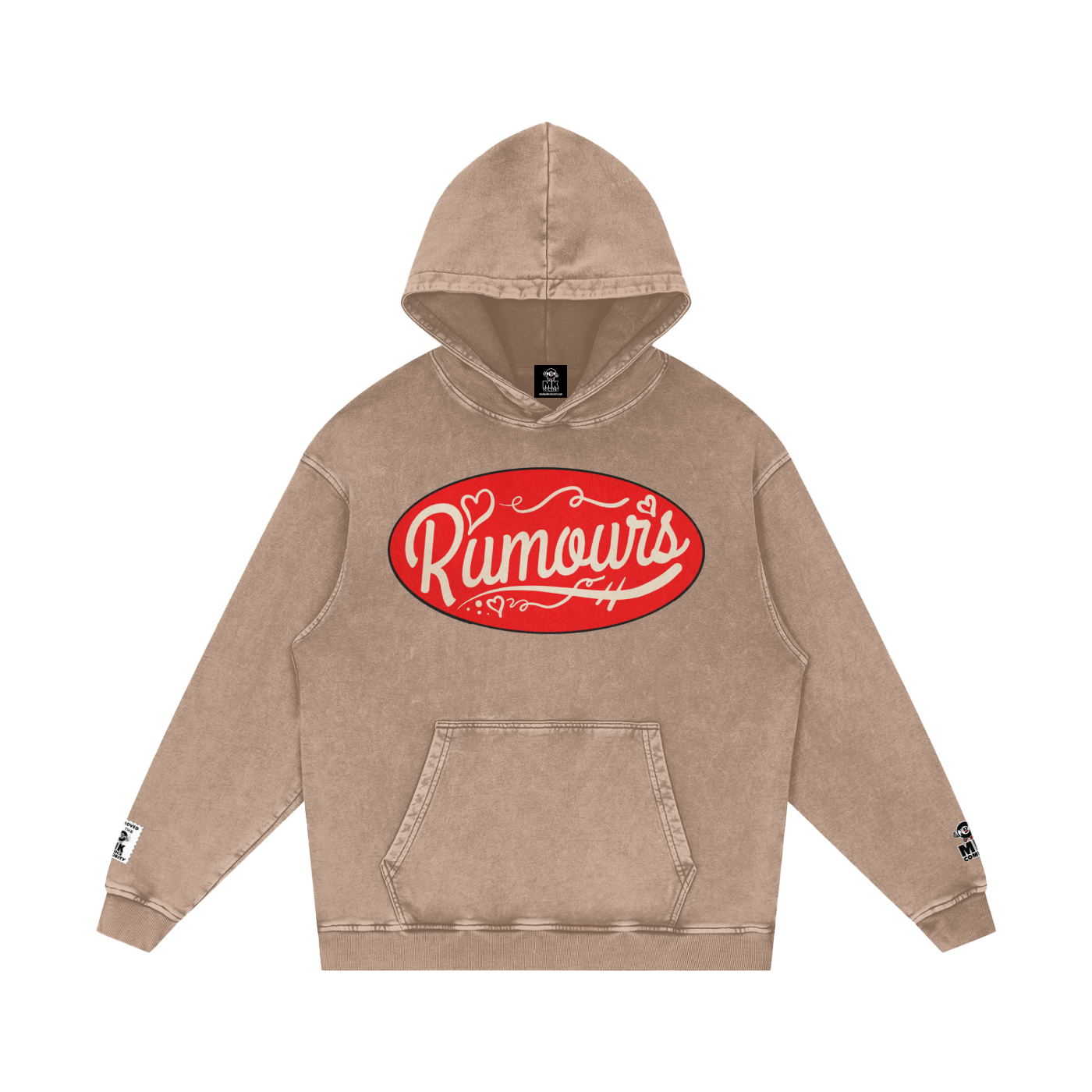 Rumours - Snow Washed Loose Cotton Hoodie