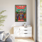 Bulls Parade -Matte Canvas, Framed (Multi-color)