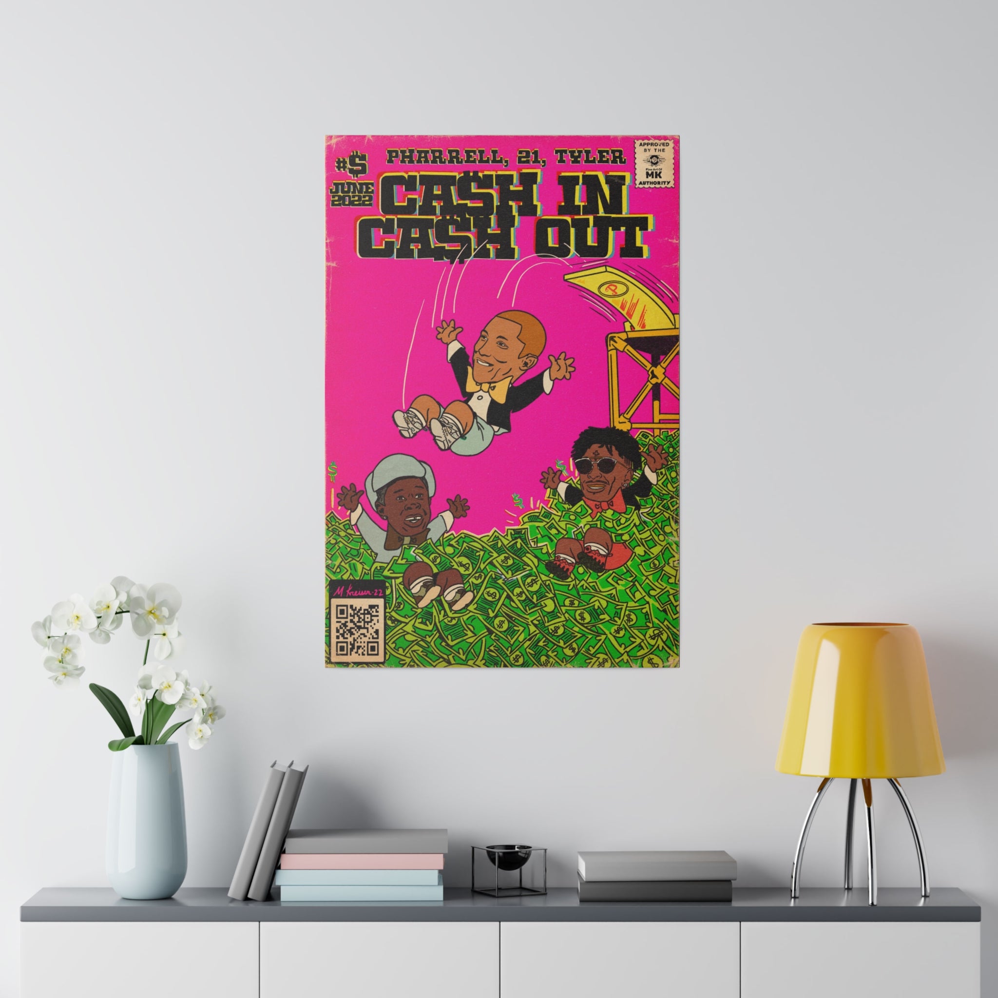 Cash In Cash Out - Matte Canvas, Stretched