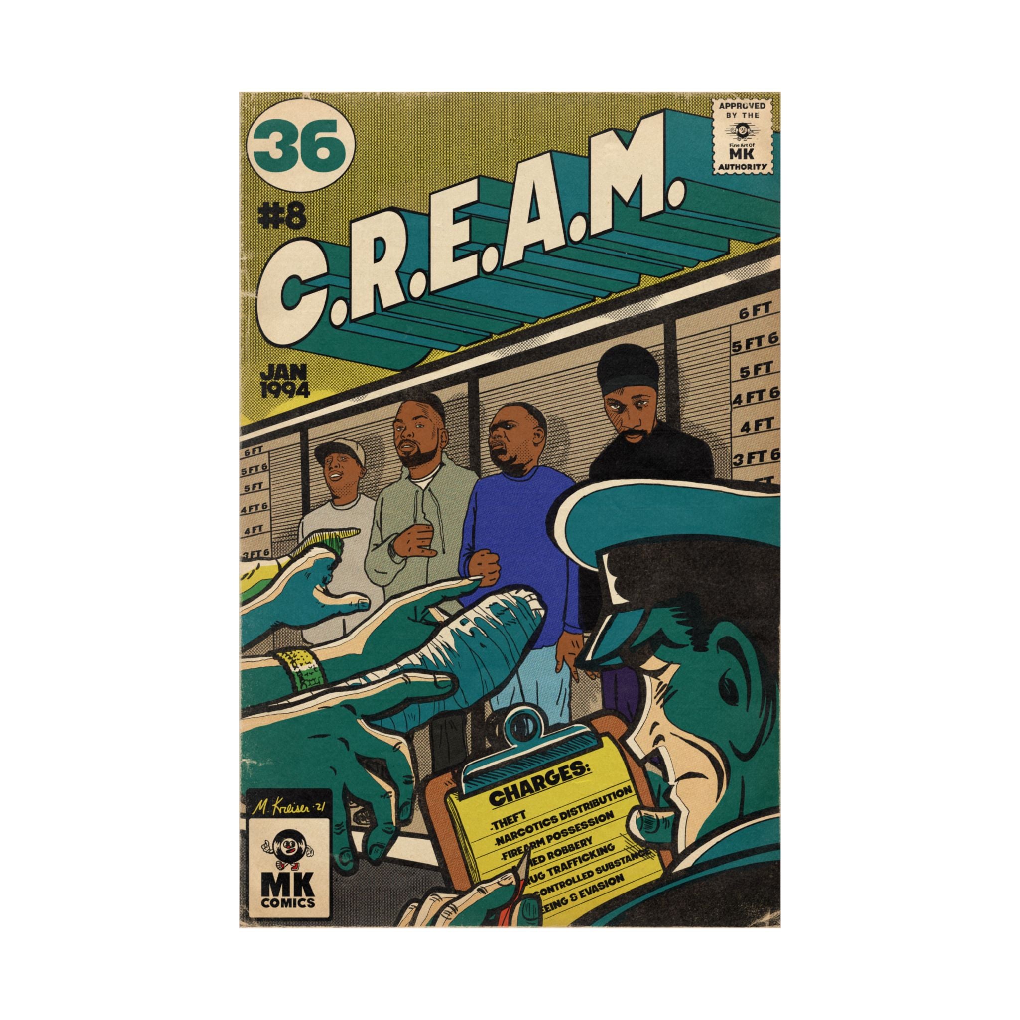 C.R.E.A.M - Comic Book Art - Vertical Matte Poster