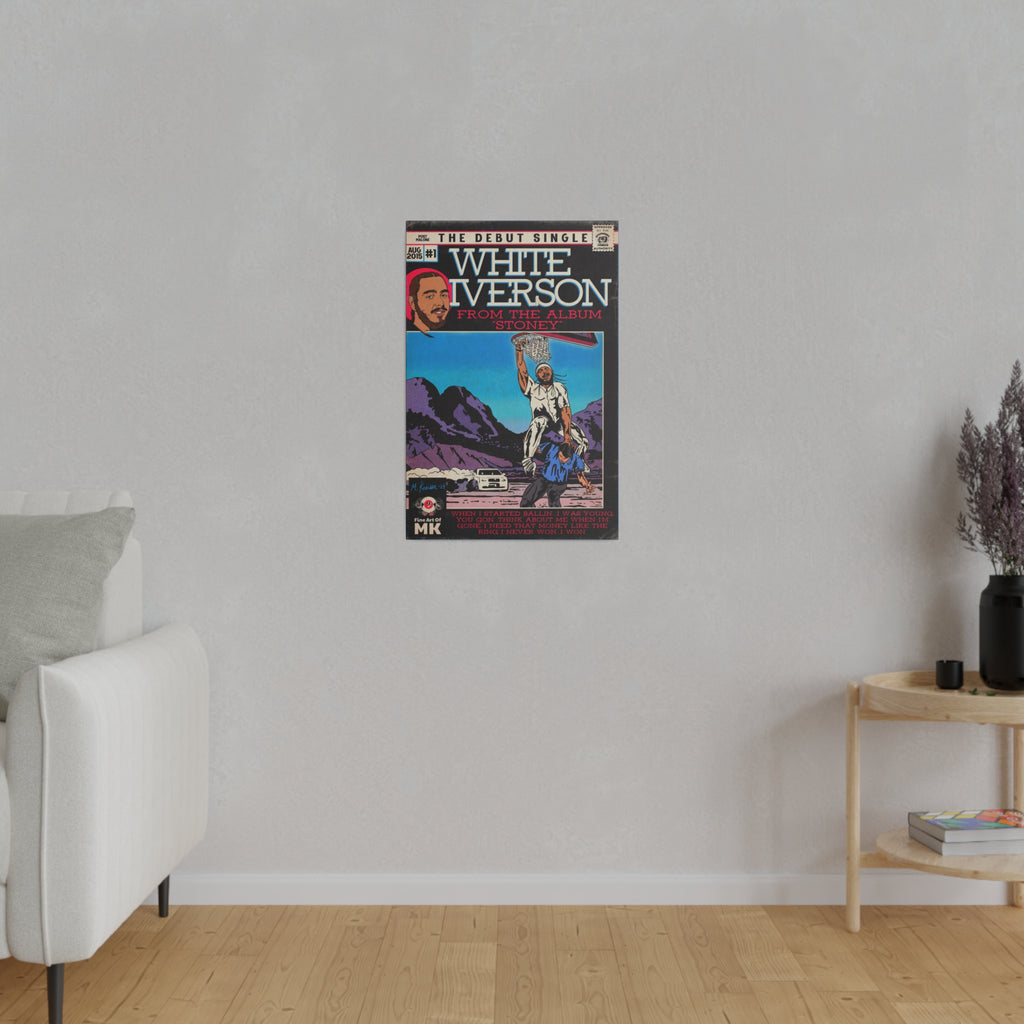 White Iverson - Matte Canvas, Stretched, 0.75"