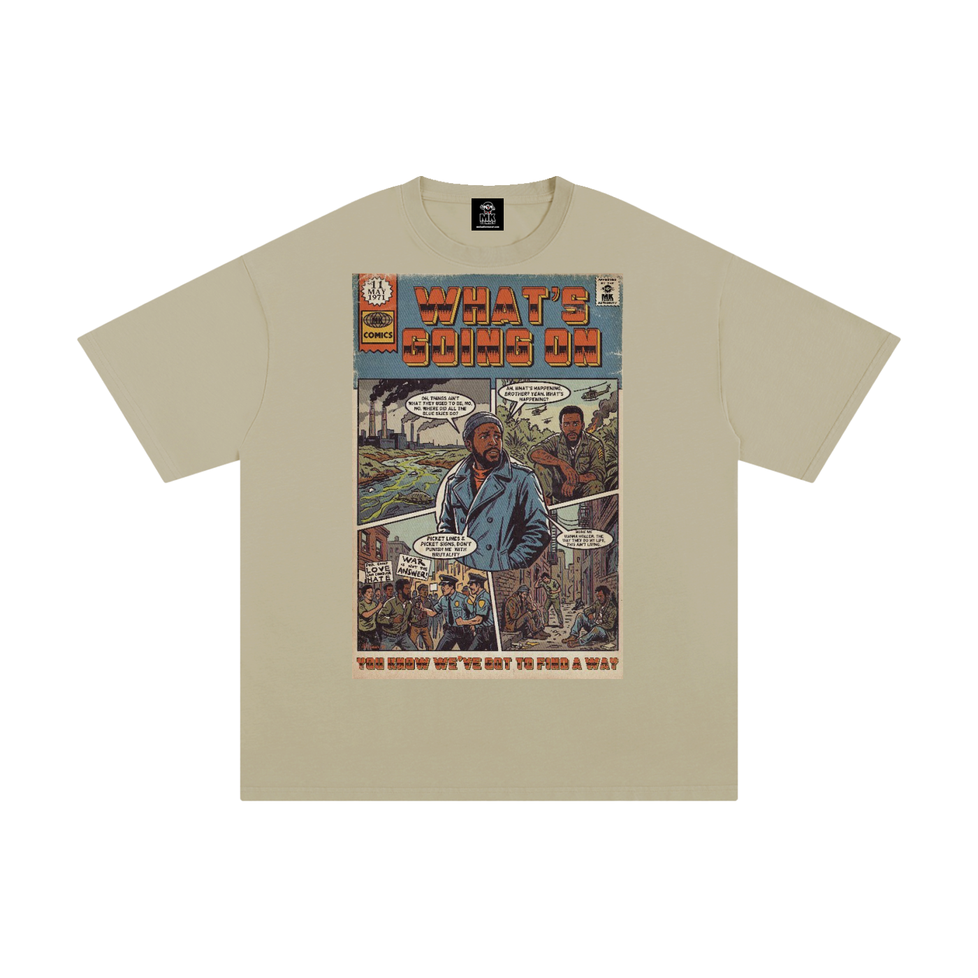 What's Going On - Unisex Pure Cotton T-Shirt