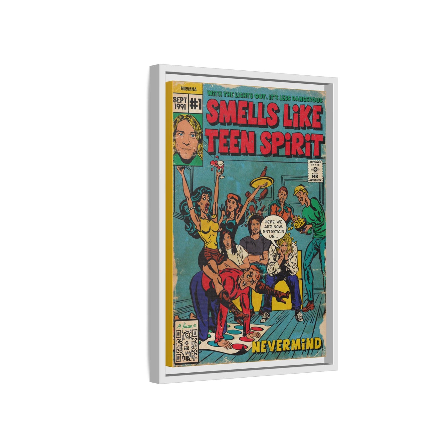 Nirvana - Smells Like Teen Spirit -  Gallery Canvas Wraps, Vertical Frame