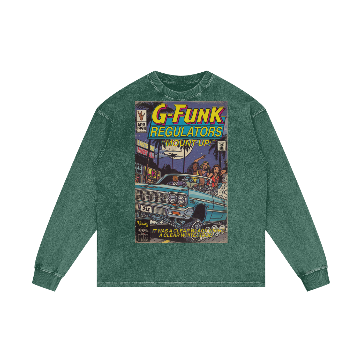 Regulate - Acid Wash Oversize Long Sleeve T-Shirt