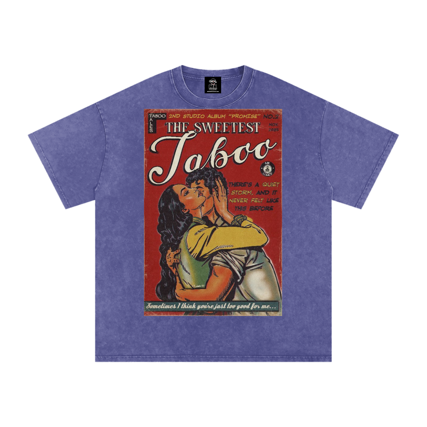 The Sweetest Taboo - Snow Washed Oversized Cotton T-Shirt