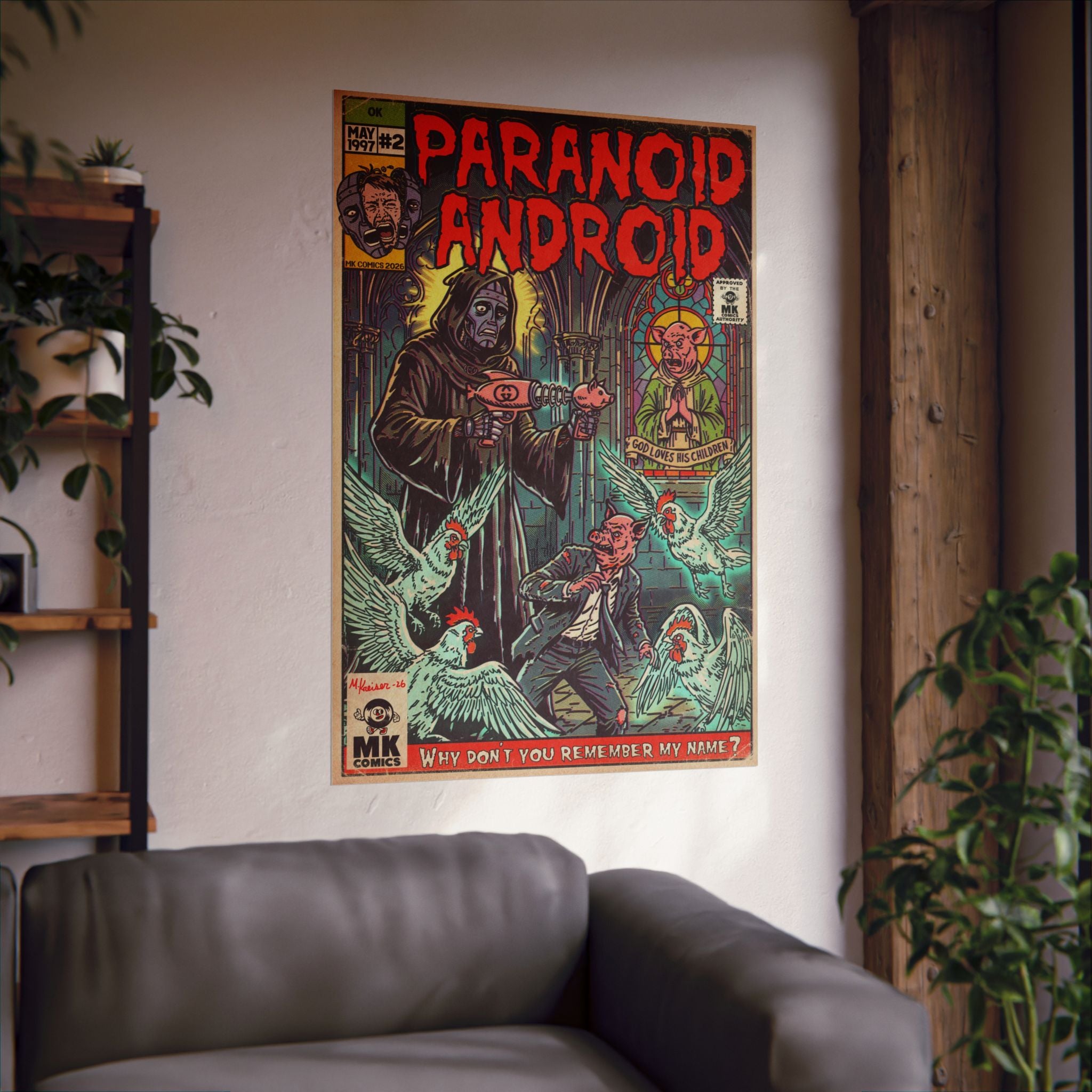 Paranoid Android - Matte Vertical Posters