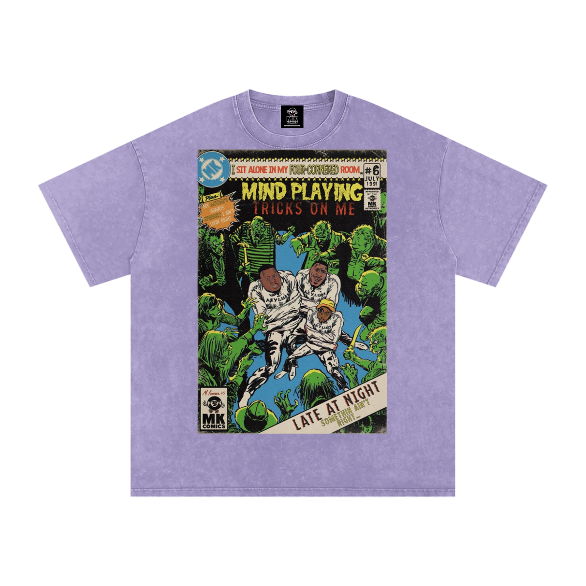 Mind Playing Tricks on Me - Snow Washed Oversized Cotton T-Shirt