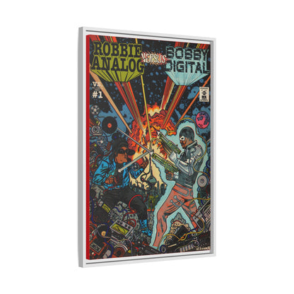 Analog vs. Digital - Matte Canvas, Framed (Multi-color)