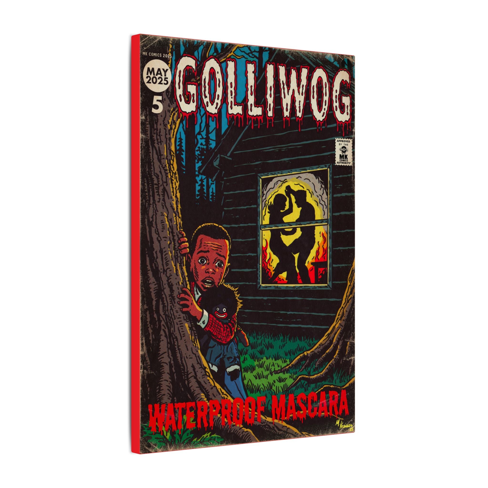 Waterproof Mascara - Golliwog - Matte Canvas, Stretched, 0.75" (Multi-Size)