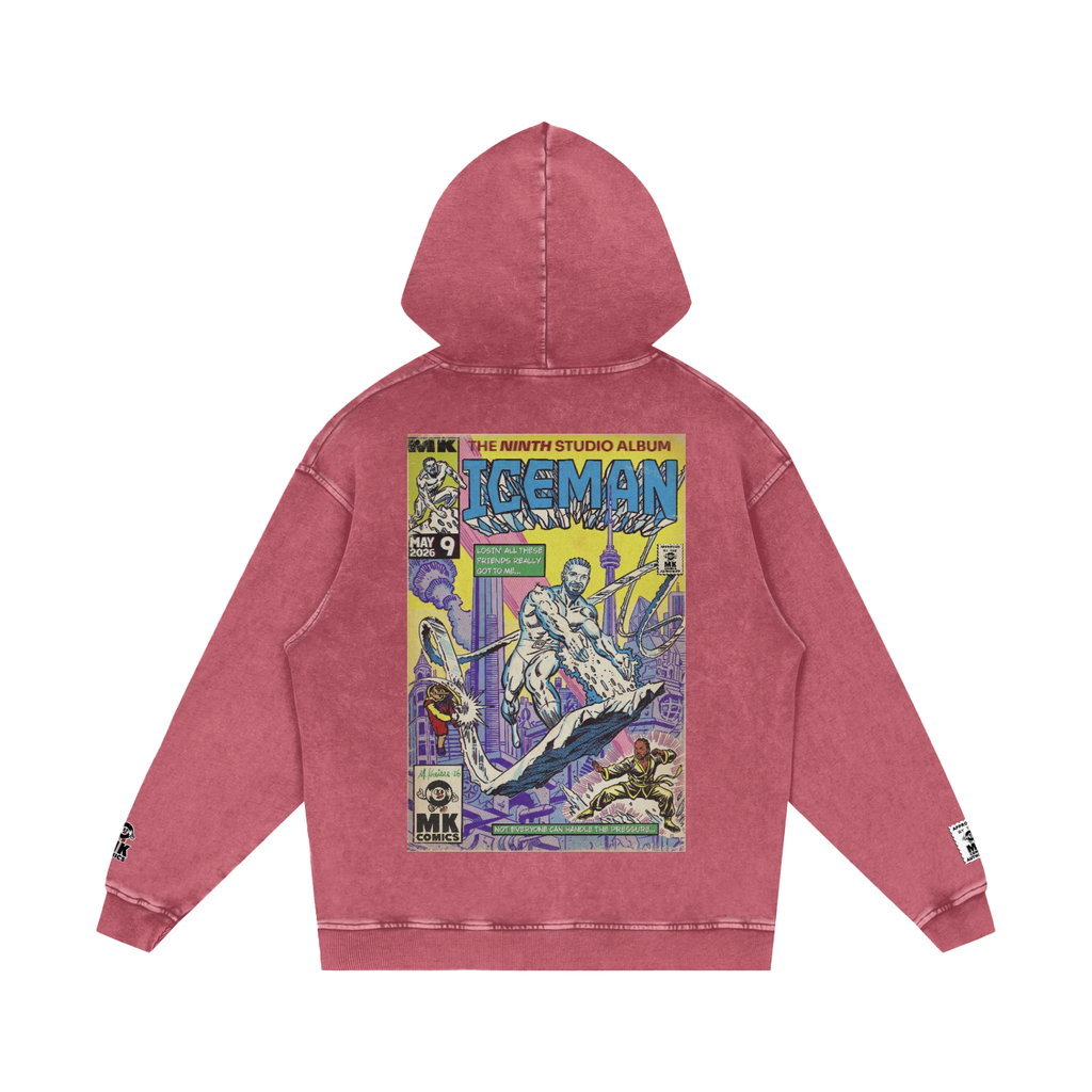 Iceman - Snow Washed Loose Cotton Hoodie