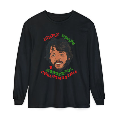 Wonderful Christmastime - Unisex Comfort Colors Long Sleeve T-Shirt