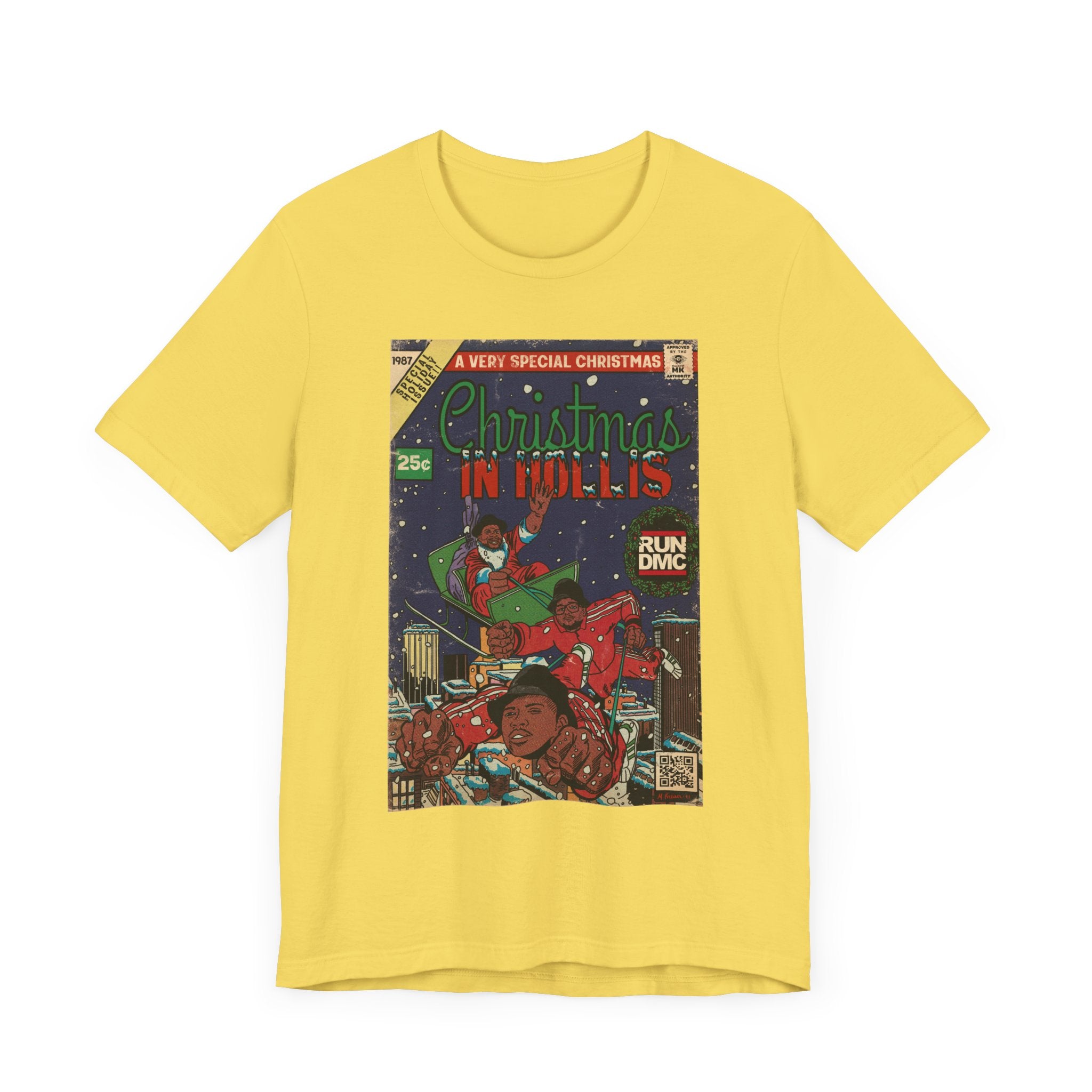 Christmas In Hollis - Hip Hop Comic Art - Unisex Jersey Short Sleeve Tee
