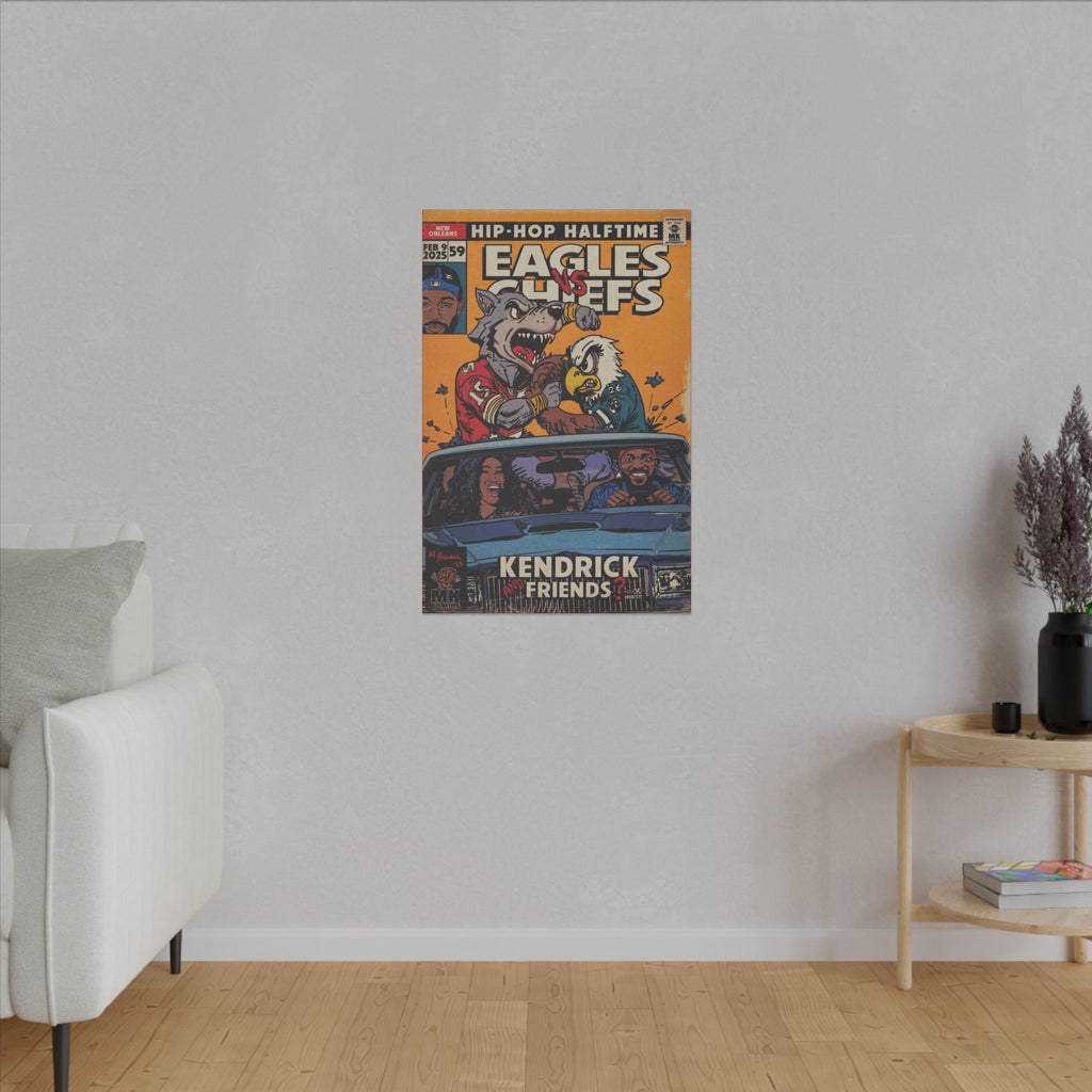 2025 Halftime - Eagles vs Chiefs - Matte Canvas, Stretched, 0.75" (Multi-Size)