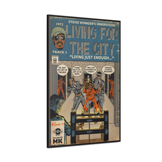 Stevie Wonder - Living For The City - Gallery Canvas Wraps, Vertical Frame