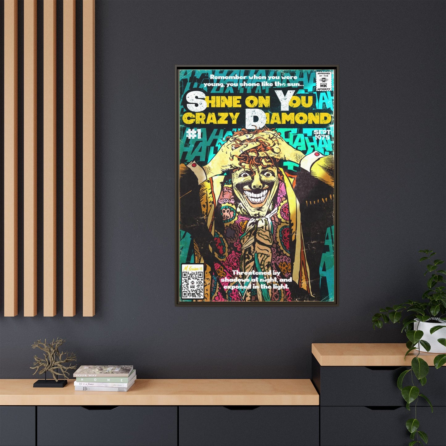 Pink Floyd - Shine on You crazy Diamond -  Gallery Canvas Wraps, Vertical Frame